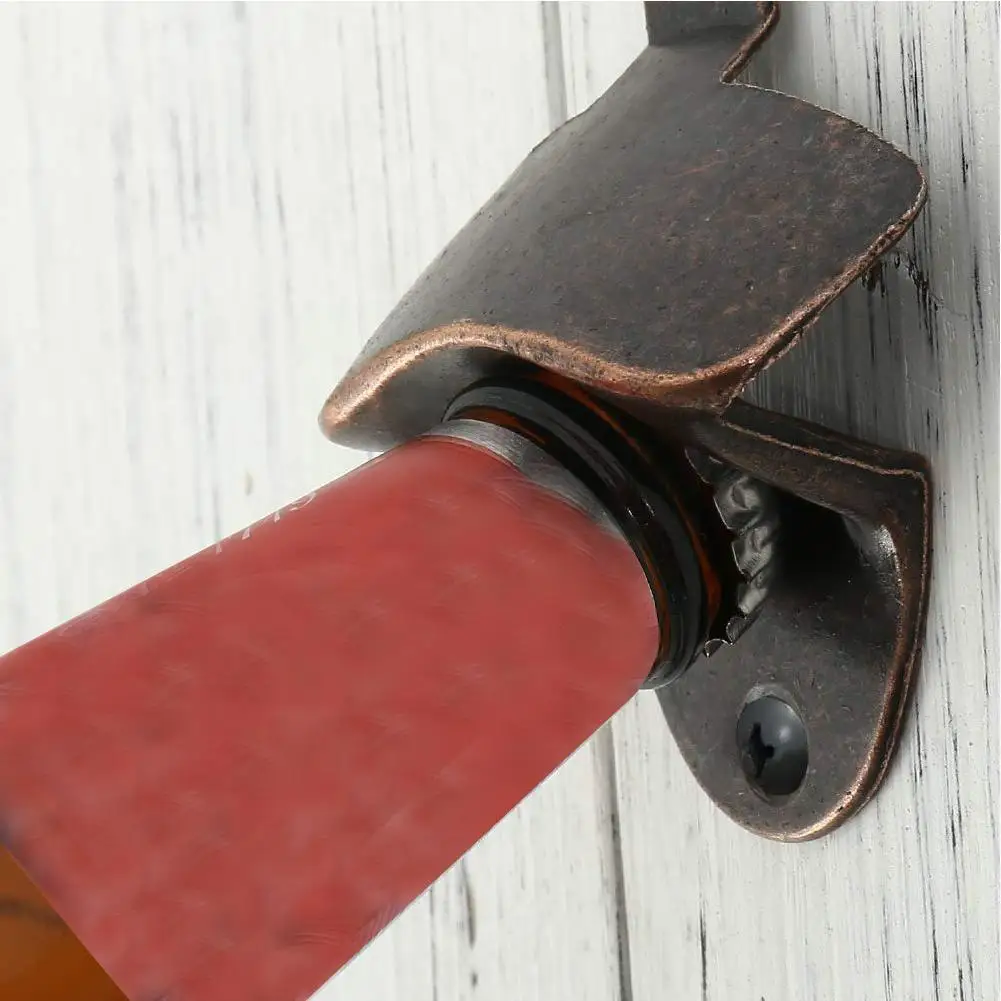 

10 Sets Bottle Opener Wall Mounted Rustic Beer Opener Set Vintage Look With Mounting Screws For Kitchen Cafe Bars Wine Wate M0k5