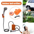 Походный душ со светодиодной подсветкой, портативная автомобильная мойка высокого давления, мощный душевой насос, набор для путешествий, быстрая доставка