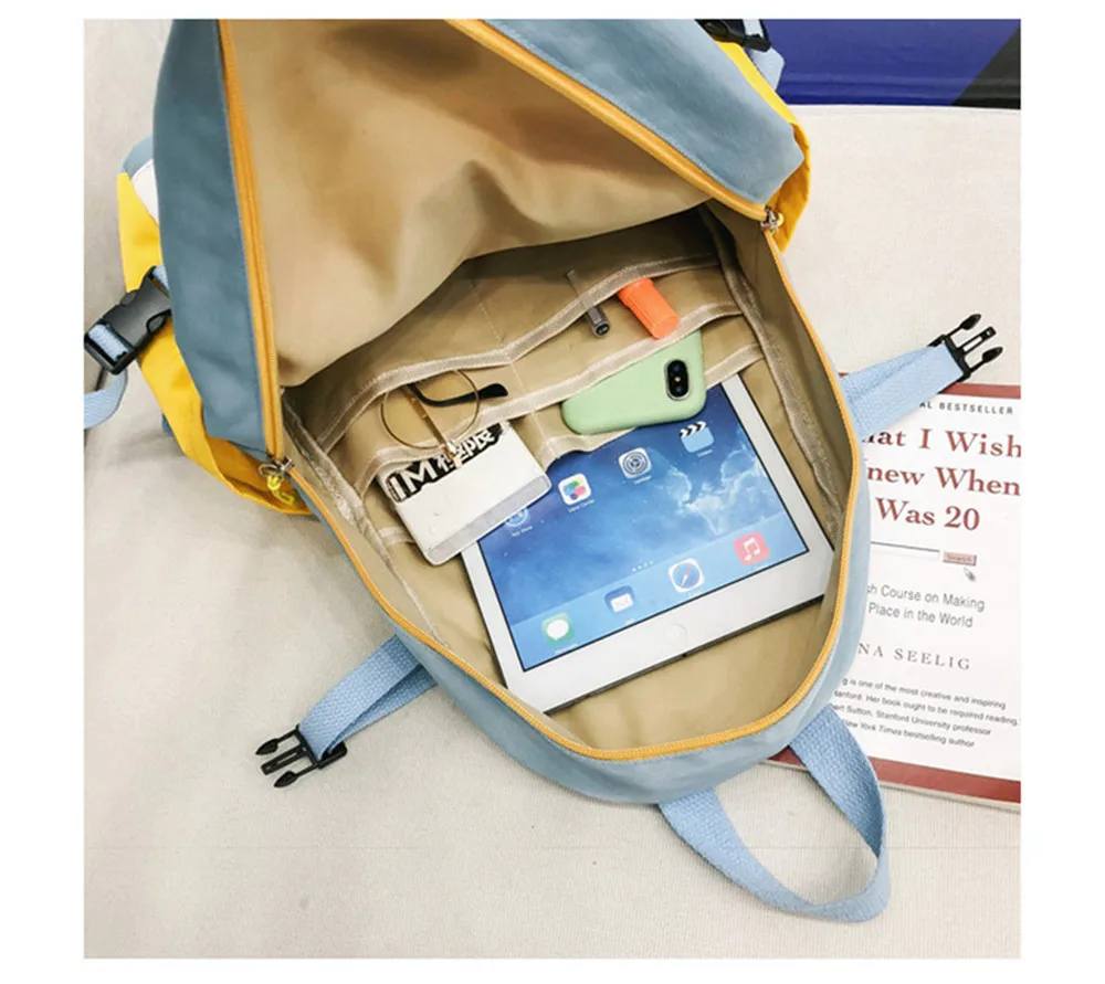 Классический водонепроницаемый нейлоновый женский рюкзак ранец с несколькими