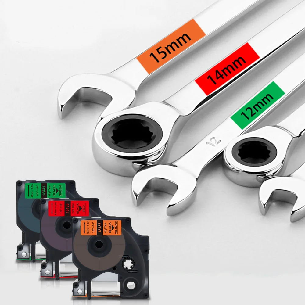 Промышленная этикетка InkExpress 18445 кассета для DYMO Rhino IND Vinyl Label производителя