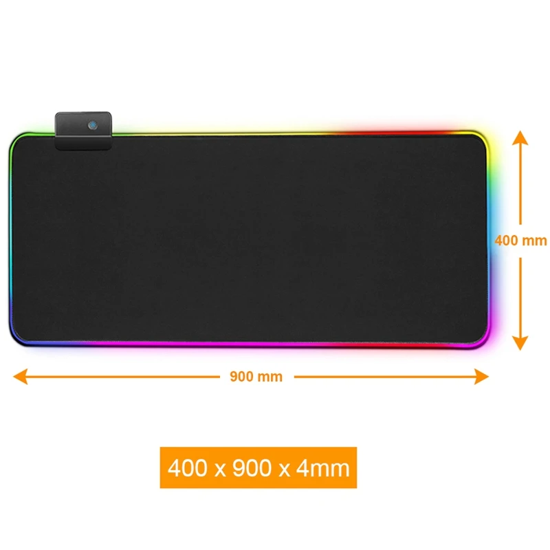 400x900 Игровой коврик для мыши RGB коврик для мыши геймер компьютерная коврик для мыши RGB подсветка Mause Pad большой коврик для мыши XXL для настольная клавиатура компьютерные мыши с подсветкой коврик - Цвет: 400x900