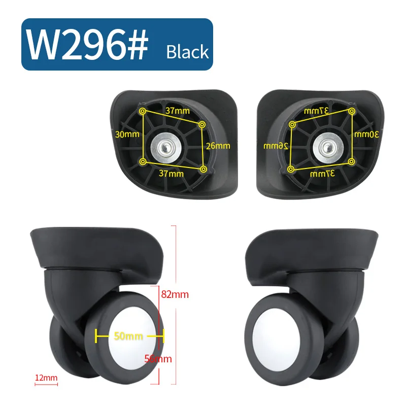 Manual Repair and Replacement of Luggage Accessories Wheel Makeup Trolley Universal Wheel Casters Luggage Pull Wheel Accessories