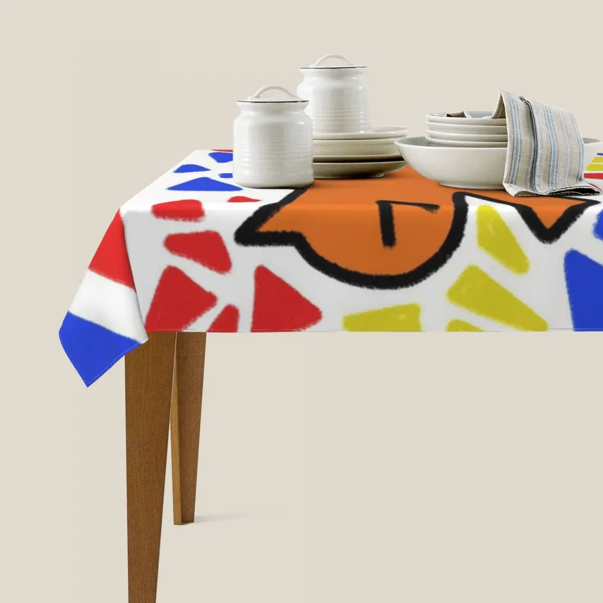 Водонепроницаемая скатерть Keith Cat домашнее украшение вечерние прямоугольная для