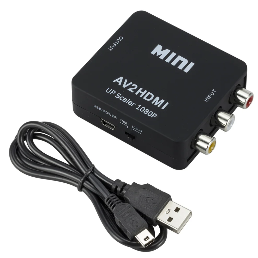 AV/RCA CVBS To Adapter 1080P Video Converter HDMI-compatible Box For HDTV Projector Set Top DVD | Электроника