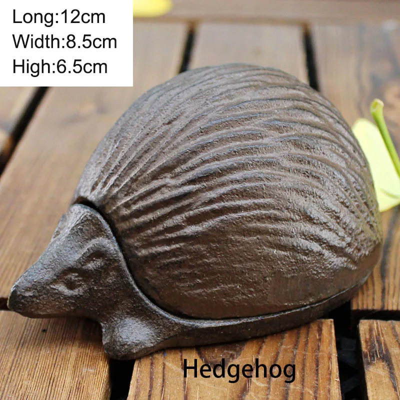 Hedgehog Сейф с ключом, Европейский чугунный резервуар для хранения, творческий стиль животного, скрытый держатель, домашнее украшение для сада орнаменты - Цвет: Hedgehog