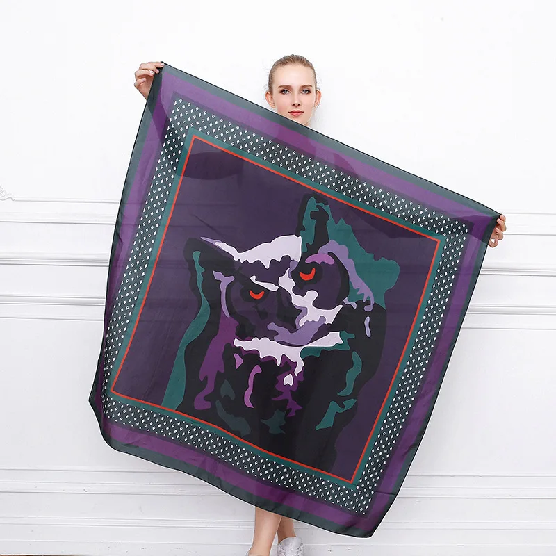 

New silk scarf/scarf "fox" heavy weight silk spun mulberry silk scarf/large shawl