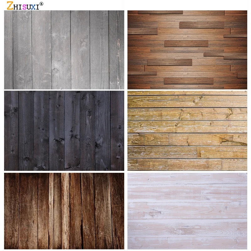 

SHENGYONGBAO Vinyl Retro Wooden Floor Baby Photography Backdrops For Photo Studio Background Props 21213 MBMB-08