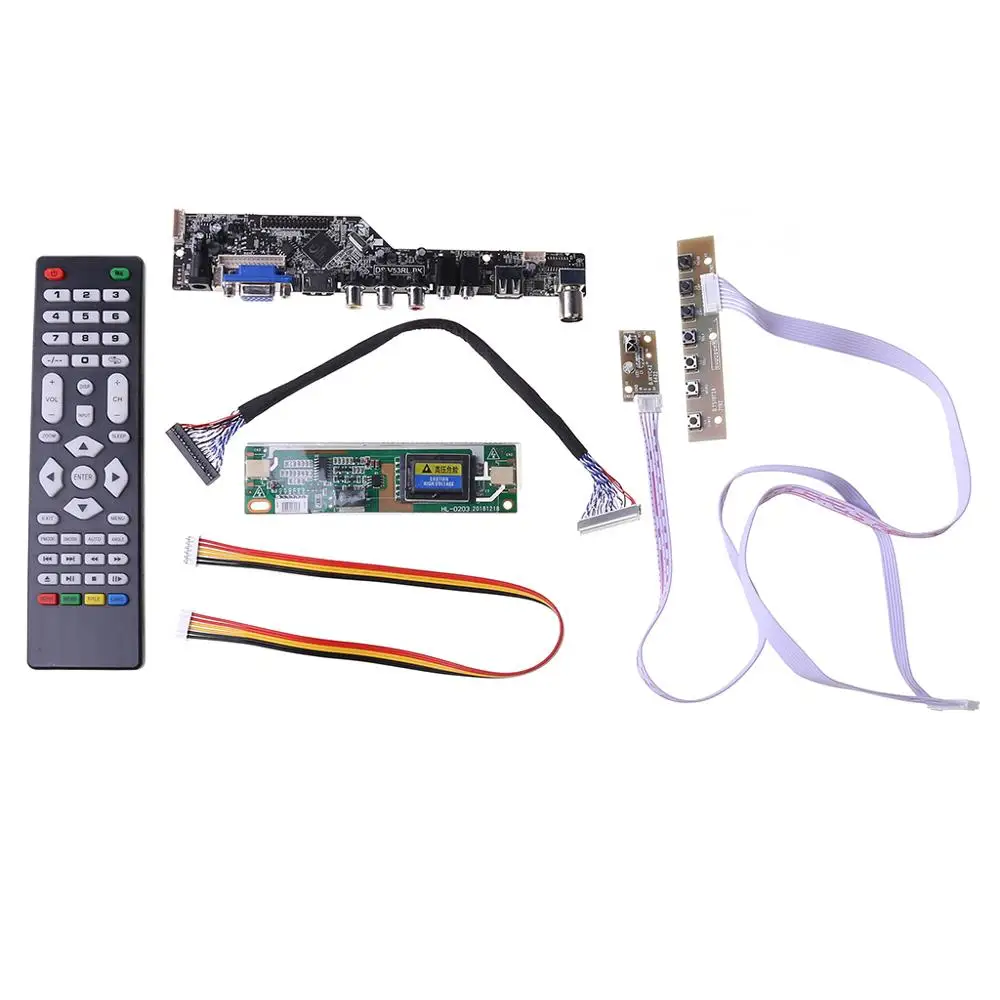 Универсальный контроллер для ЖК телевизора V53 плата драйвера ПК/VGA/HDMI/USB интерфейс