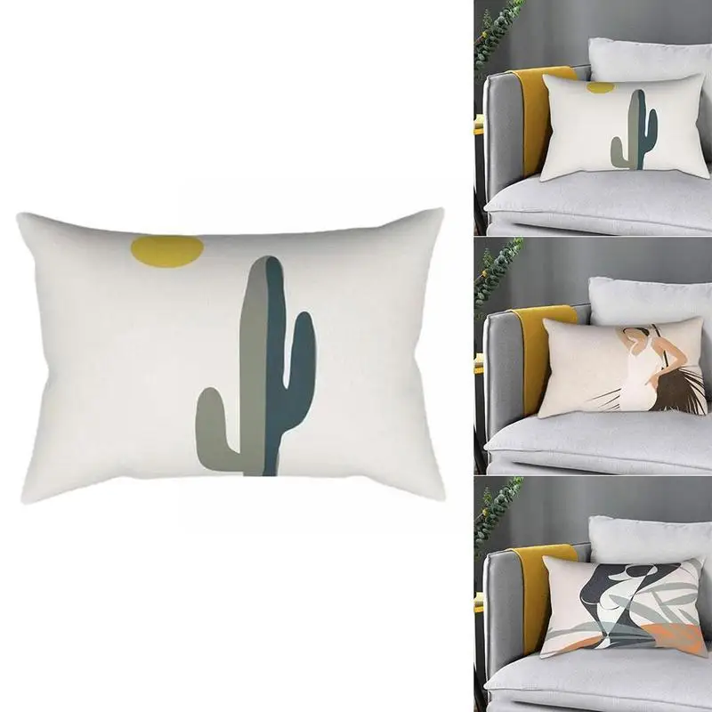 

Nordic Style Rectangle Abstract Soft Short Pillowcase Decor Decoration Cushion Cover Room 30*50 Home Pillows Throw Sofa cm R5X7