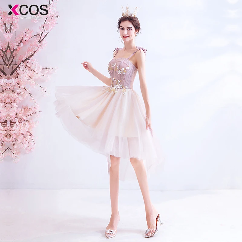 Короткое платье для выпускного вечера с высоким низом 2020 милые вечерние платья