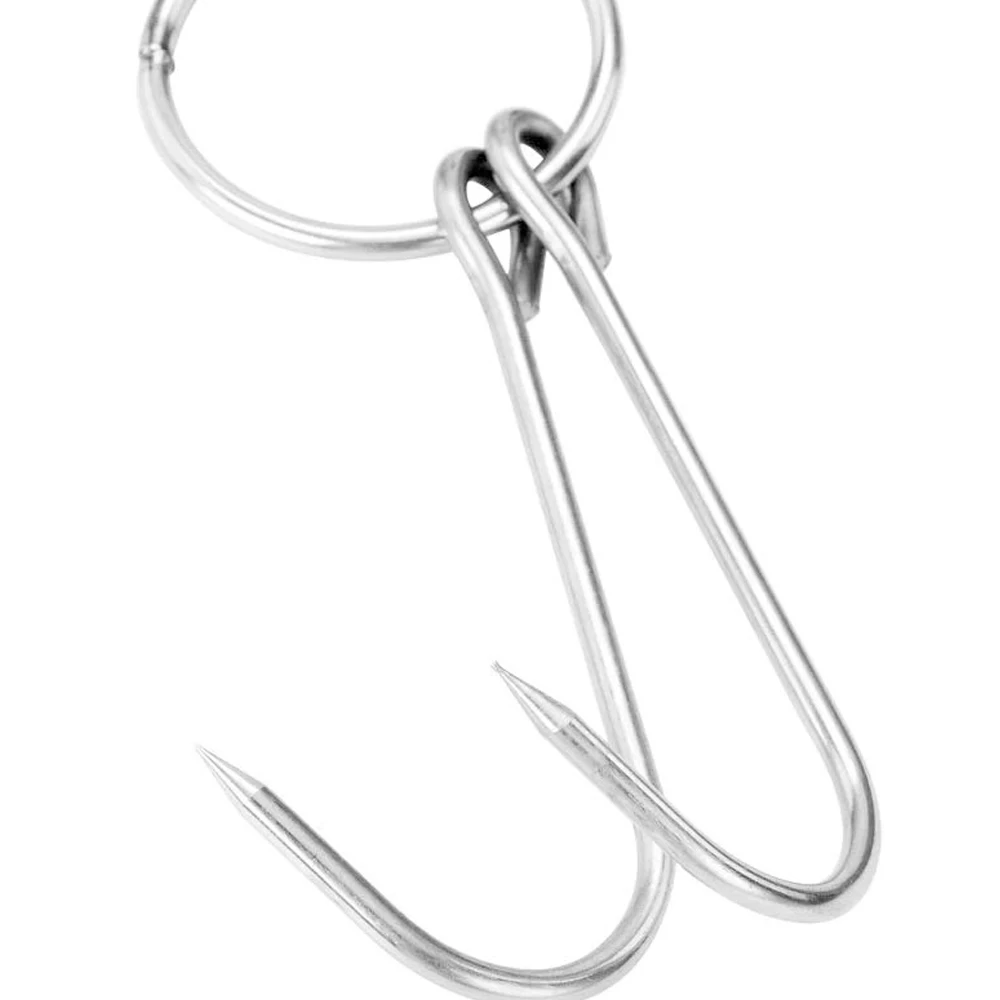 

6pcs Stainless Steel Meat Hook Powerful Roast Duck Bacon Hanging Hooks BBQ Storage Kitchen Pots Pan Hanger
