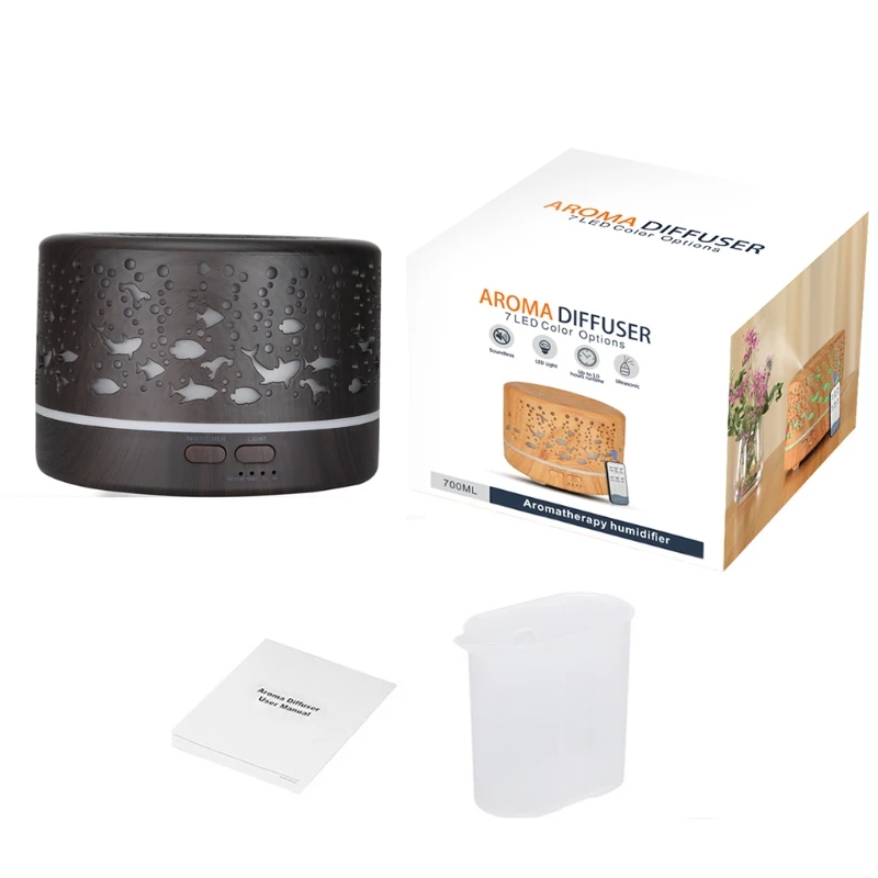 

700Ml Silent Air Humidifier Essential Oil Diffuser Aromatherapy Electric Ultrasonic Cool Mist Maker for Home