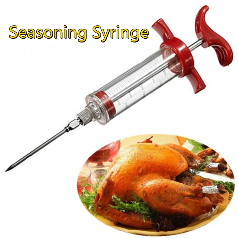 

Flavor Needle Turkey Pork Bbq Steak Meat Sauces Syringes Marinades Kitchen Accessories Spices Cooking Tools Kitchen Gadgets Beef