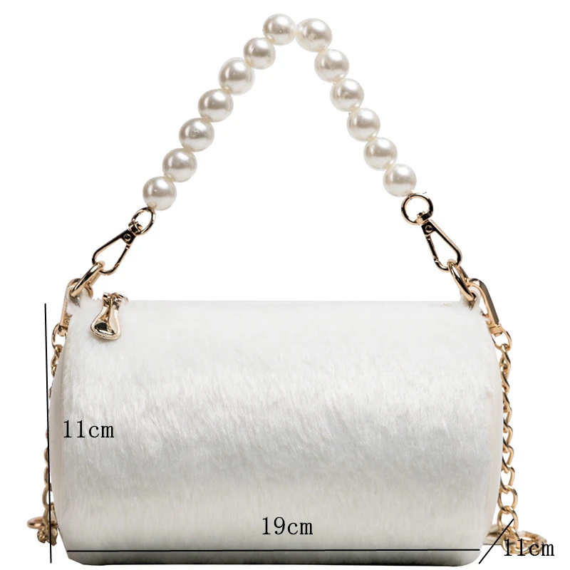 Розовые сумки из искусственного меха Новинка Осень зима мягкая женская сумка на