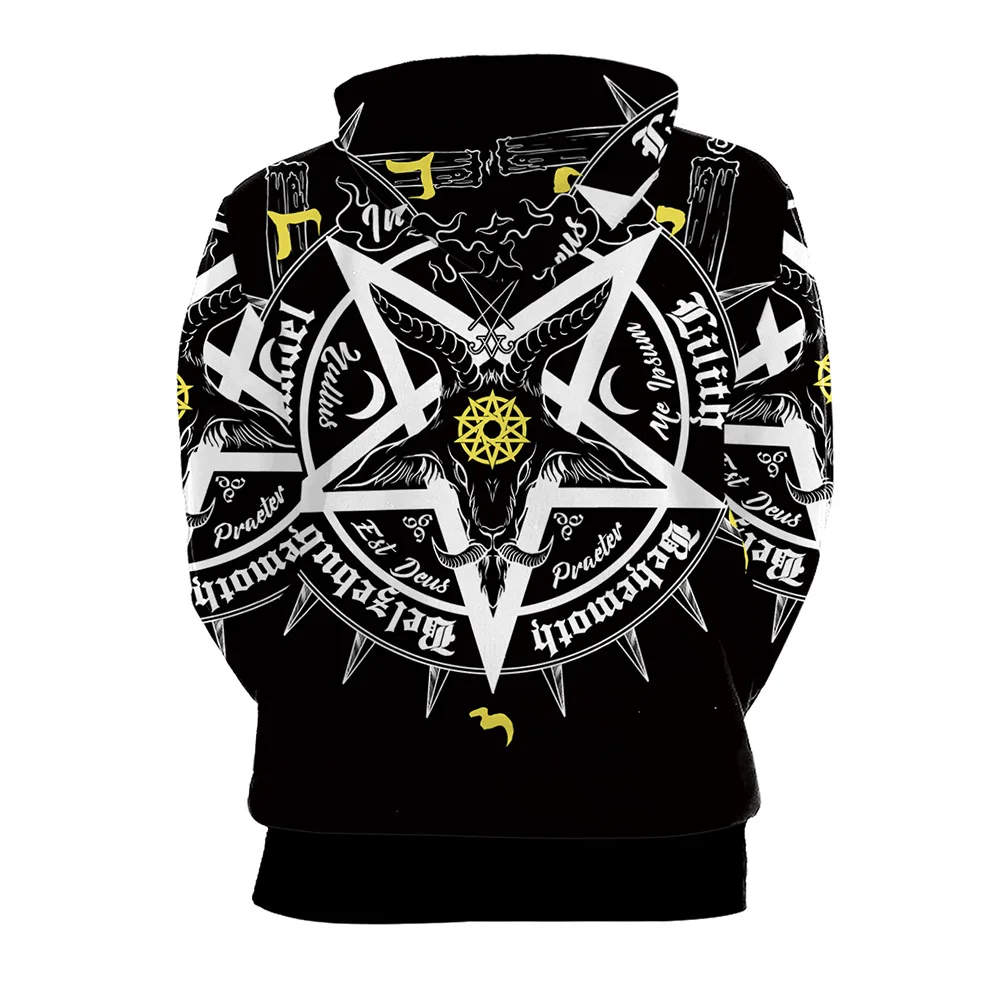 

New European and American Hoodie Fashion Casual Tarot Printed Loose and Plus-sized Hooded Couple's oversized sweatshirt