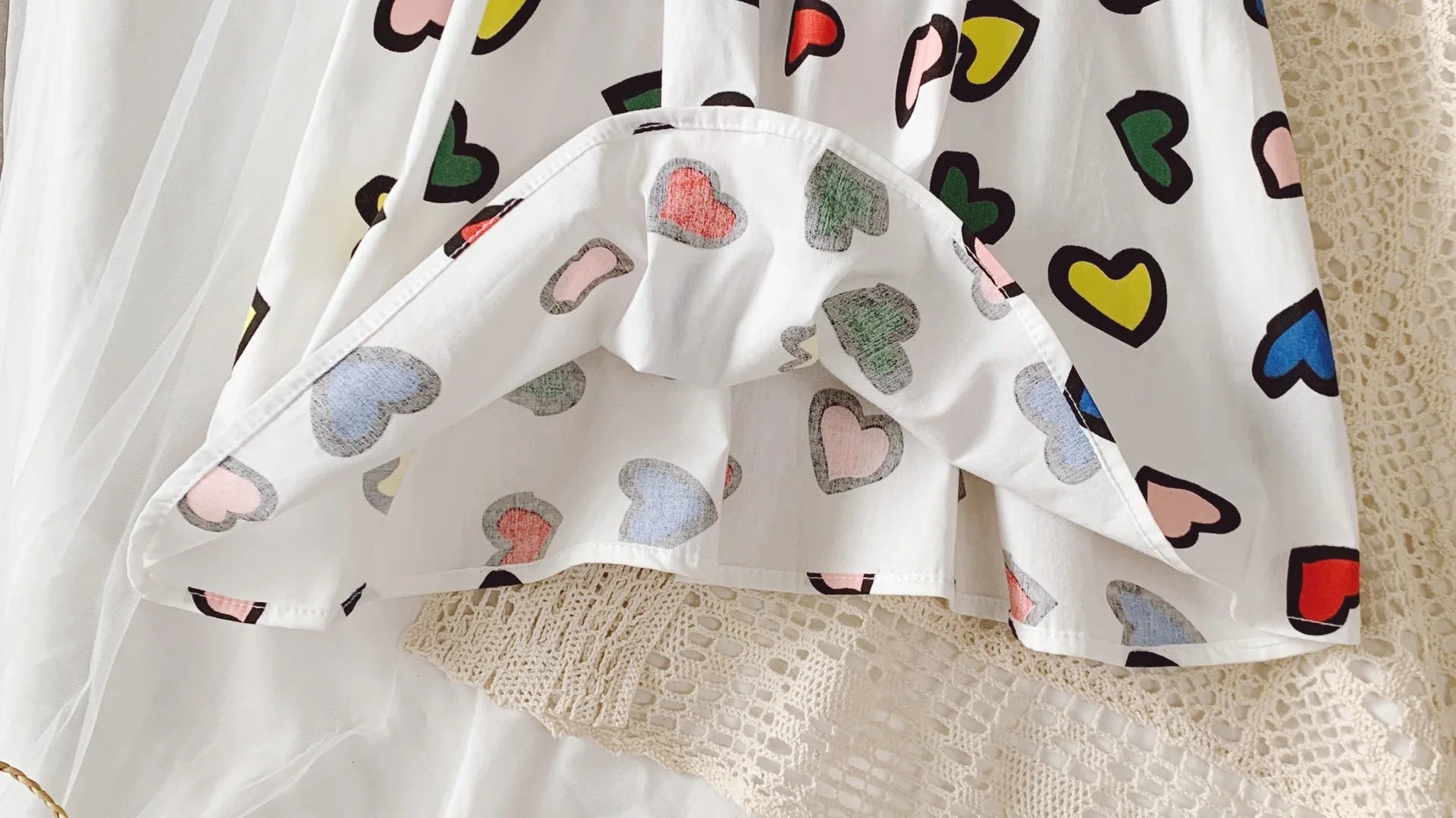 Платье для маленьких девочек лето 2020 с милым принтом в виде сердца крутая одежда