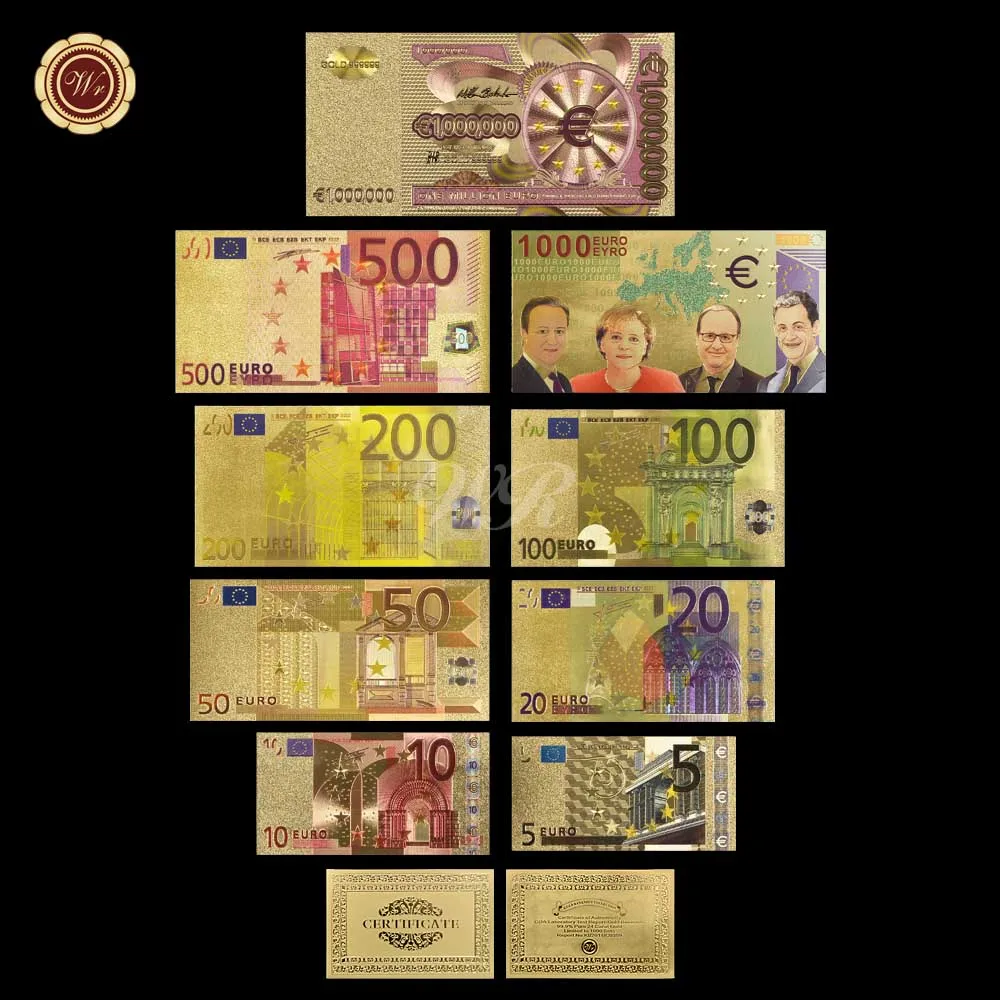 Оптовая продажа 9 шт./лот бумажные поддельные деньги банкноты европейские цены