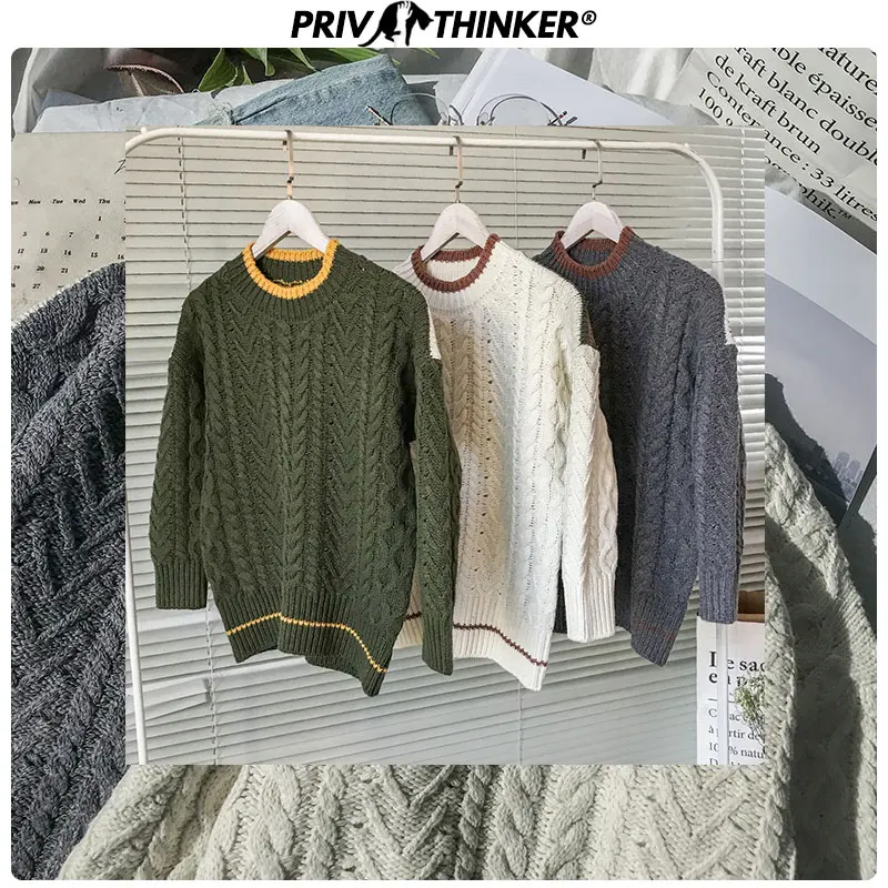 Privathinker Модный женский свитер с круглым вырезом Осень-зима теплый вязаный 2020
