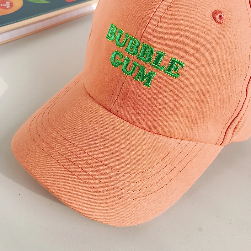 

2021 Kids Snapback Caps Hip Hop Hat For Children Summer Cap Girls Baseball Hats Boys Cool Embroidery "Bubble Gum" New Fashion