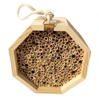 mason bee house natural wooden bee hive for garden creative honey bee hive for starters attracts peaceful bee pollinators to en