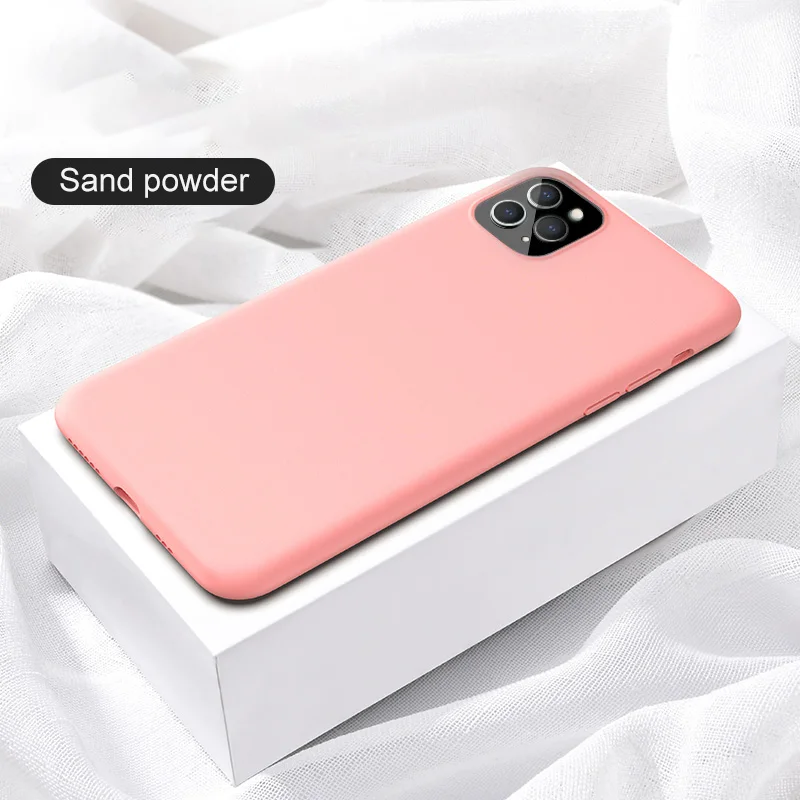 Pink ZNP тонкий жидкий силиконовый чехол для iPhone 11 Pro XS Max X XR карамельный цвет мягкий чехол для iPhone 8 7 6 6s Plus X чехол для телефона Coque - Цвет: Pink