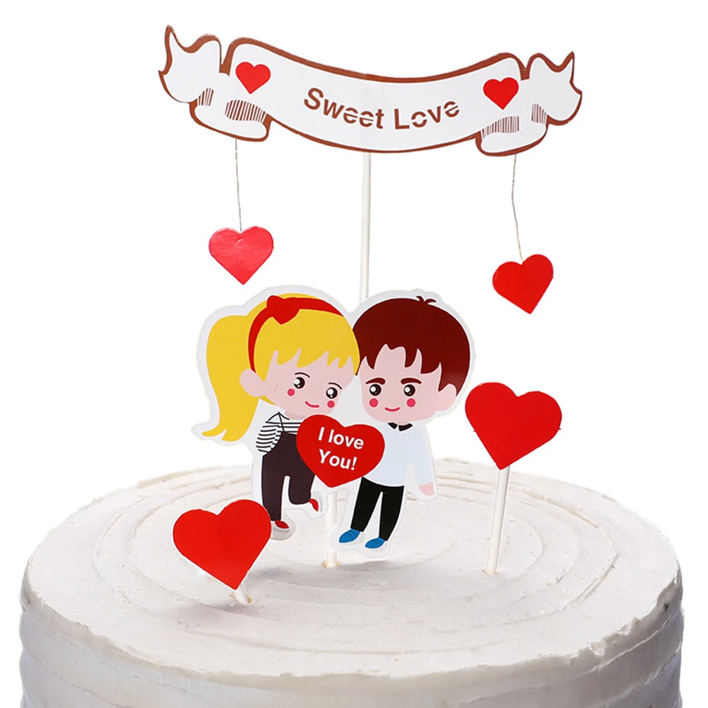 

Торты с надписью «Love Heart Sweet» для влюбленных, торты на день рождения, для годовщины, Дня Святого Валентина, свадьбы