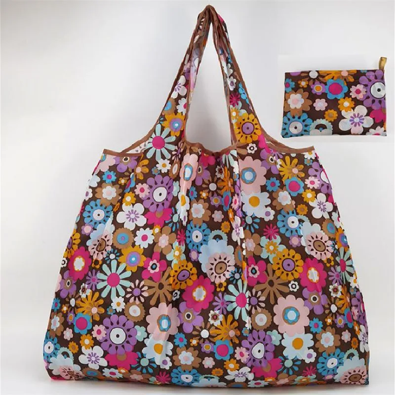 

Supermarket Shopping Bag Environment-friendly Tote Bag Collapsible Portable Large Capacity Nylon Light Waterproof Storage Bag