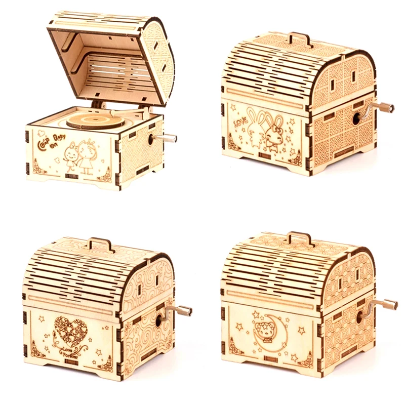 

Креативная 3D деревянная классическая музыкальная шкатулка головоломка для детей Раннее Образование Деревянные игрушки новинка