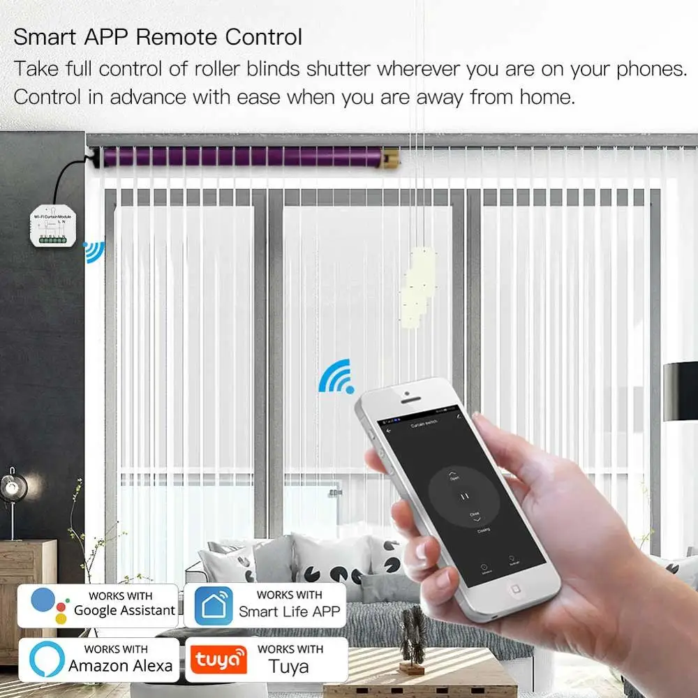 AVATTO WiFi занавес переключатель модуль пульт дистанционного голосового управления