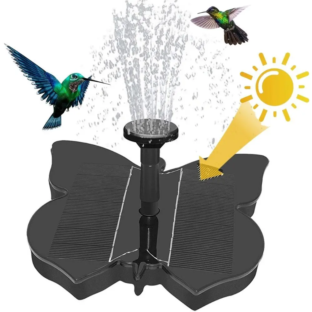 

Butterfly Solar Water Pump Floating Bird Bath Fountain Outdoor Garden Pool Pond Pump Backyard Aquarium Waterfall Sprayer Decor