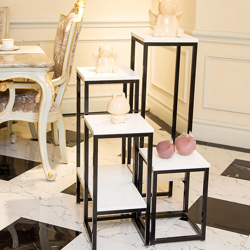 Полка для спальни простая современная зеленая люоидная Цветочная железная