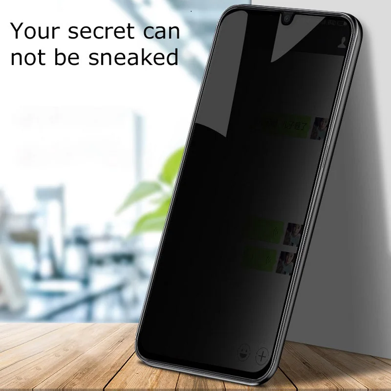 Полное покрытие анти шпион Закаленное стекло протектор экрана для samsung Galaxy A 10 20 30 40 50 60 70 80 90 пленка частный телефон фольга