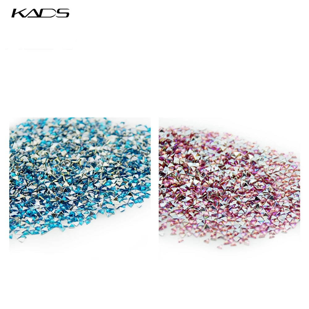 Kads 500 шт./упак. в 12 Популярные Цвет Талисманы Треугольники со стразами Аксессуары