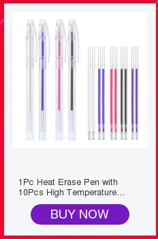 10Pcs Heat Erasable Refill Pens High Temperature Disappearing Fabric Marker Pen for Patchwork Fabric PU Leather Mark Sewing Tool