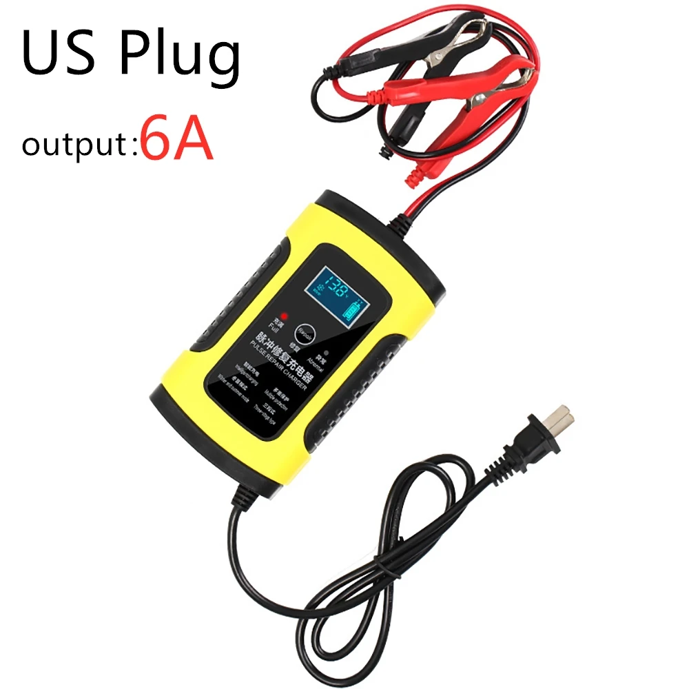 styleA-US Plug 12 V/24 V 8A полный автоматический автомобильный Батарея Зарядное устройство Мощность импульсный ремонт Зарядное устройство s Влажная и сухая свинцово-кислотный Батарея-Зарядное устройство s цифровой ЖК-дисплей Дисплей - Цвет: styleA-US Plug
