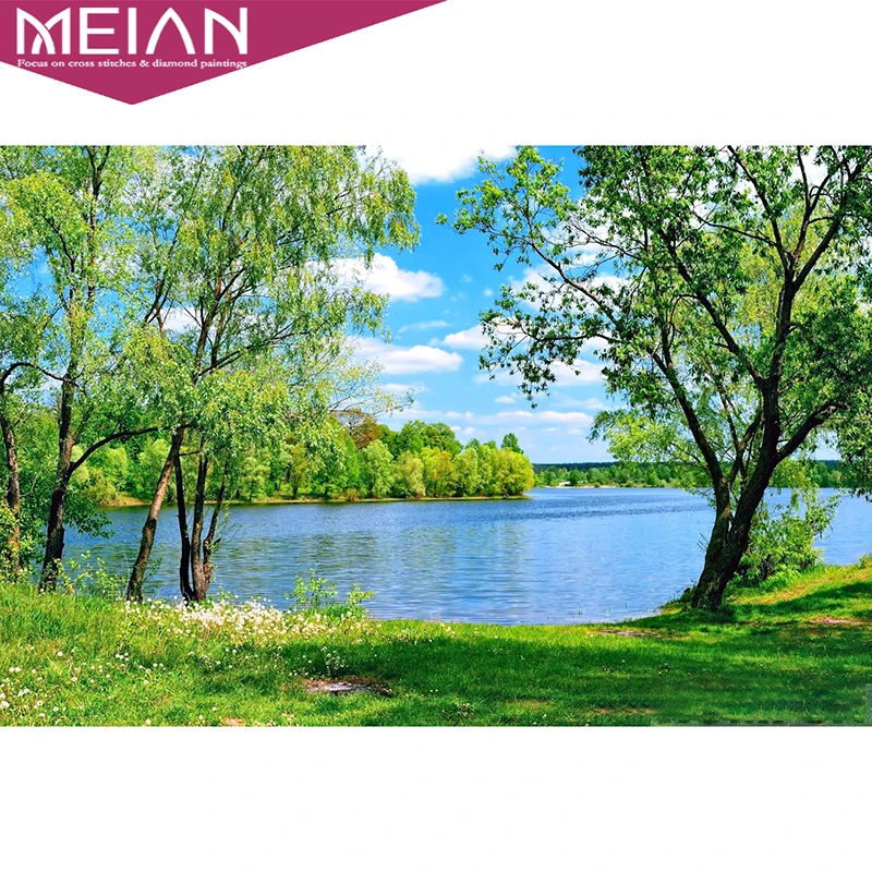 MEIAN &quotПейзаж природы&quot краска с алмазной вышивкой Алмазная картина полностью