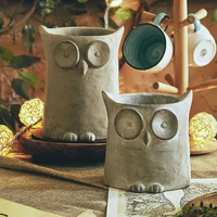 large concrete vases mold owls silicone cement planter mould diy bonsai decoration tools