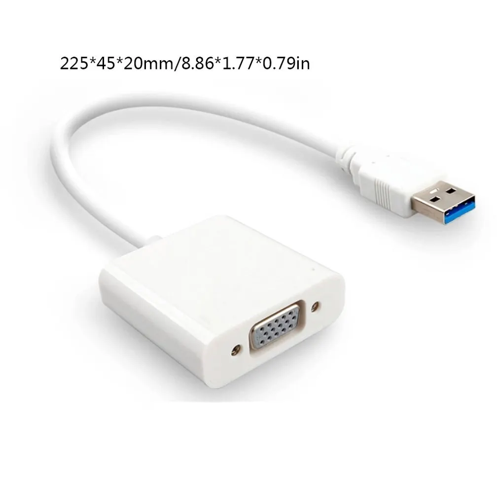 

Usb 3.0 To Vga Transfer Connection Usb To Vga External Graphics Video Adapter For Win7/8 1920*1080 Output Resolution
