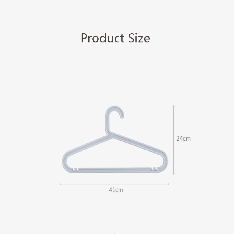 

10PCS Seamless Support Hanger Wardrobe Husehold Plastic Adult Multifunctional Non-slip Sling Clothes Hanging Solid Color Clothes