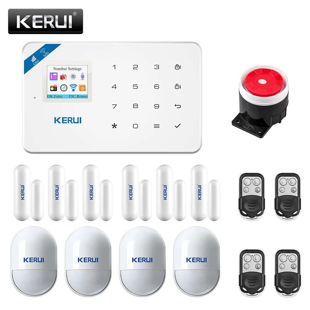 

KERUI W18 WIFI GSM 2G Alarm System Russian French Spanish Language Home Security Motion Alarm Detection Home Anti-theft Device