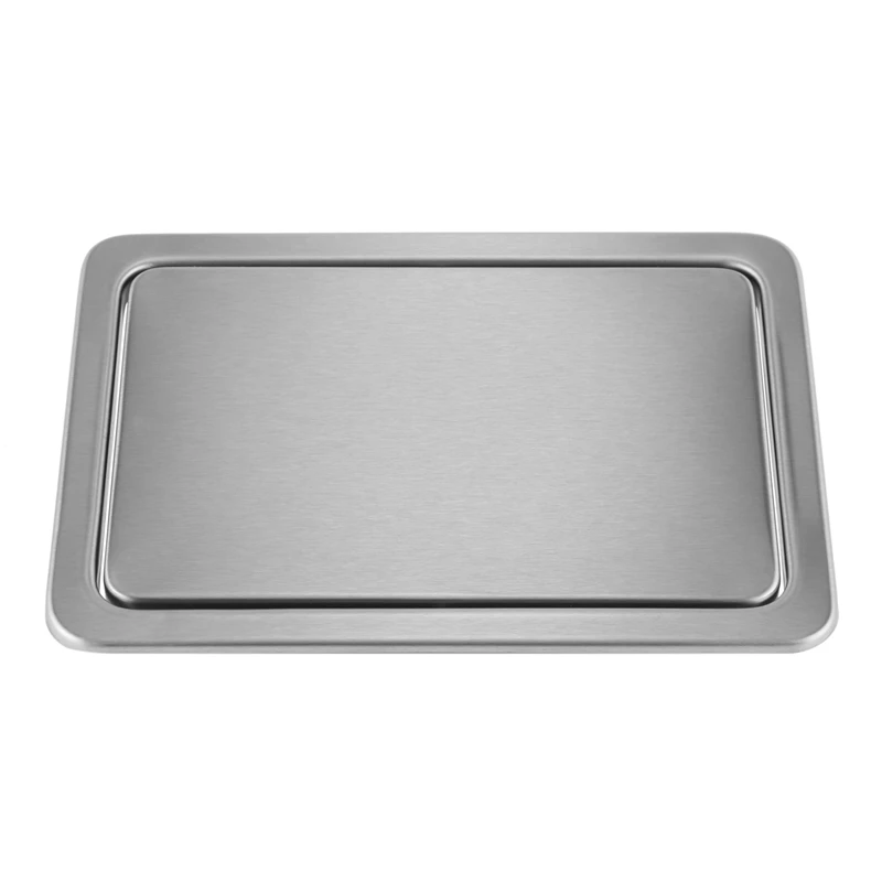 

Kitchen Flap Lid Stainless Steel Flush Recessed Built-In Balance Flap Cover Trash Bin Garbage Can Trash Lid Kitchen Counter Top