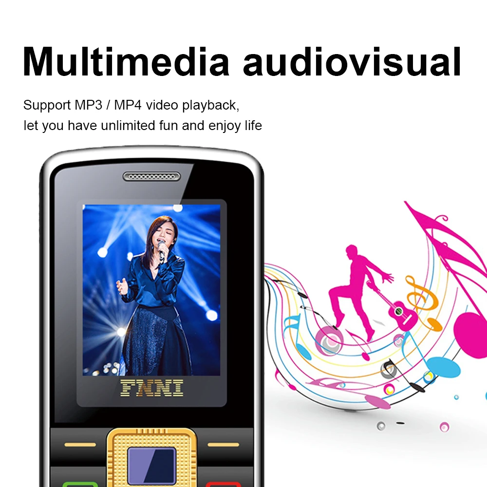 Оригинальный мобильный телефон K22 2 SIM One Touch Dial Фонарик Magic Sound Динамик Браузер