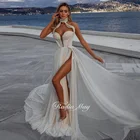 Женское платье для выпускного вечера Radia, Элегантное Длинное белое шифоновое платье черного цвета с высоким разрезом, вечернее платье в африканском стиле, 2022