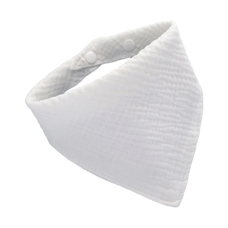 Baberos para comer con broches para beb&eacute;, toalla de Saliva de gasa suave, Bandana para beb&eacute;, bufanda triangular, pa&ntilde;o de eructo para reci&eacute;n nacido, regalos de Ducha-4