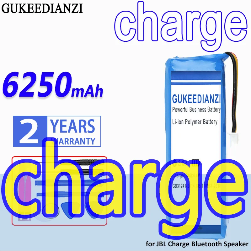 

High Capacity GUKEEDIANZI Battery Charge 6250mAh for JBL Charge Bluetooth Speaker
