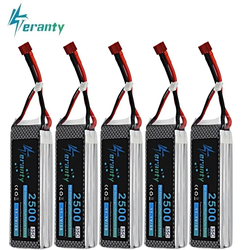 Аккумулятор LiPO 1/2/3/5/10 шт./10 шт. батарея 3s 11 1 В 2500 мАч 35C MAX 60C для РУ роботов