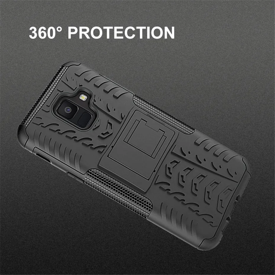Silicone Fitted Case For Samsung Galaxy A6 2018 Plus Hybrid Standing Heavy Duty ShockProof Cover |