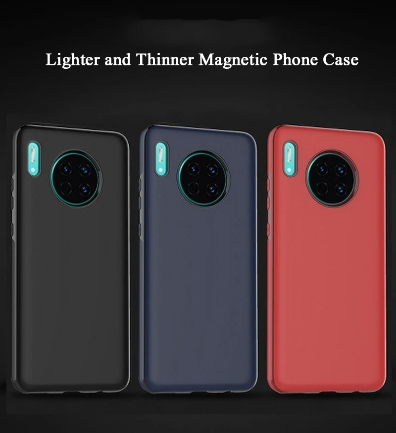 Магнитный автомобильный чехол-держатель для huawei mate 30/mate 30 pro, ТПУ силиконовый Магнитный чехол для huawei P30 Lite и металлическая пластина