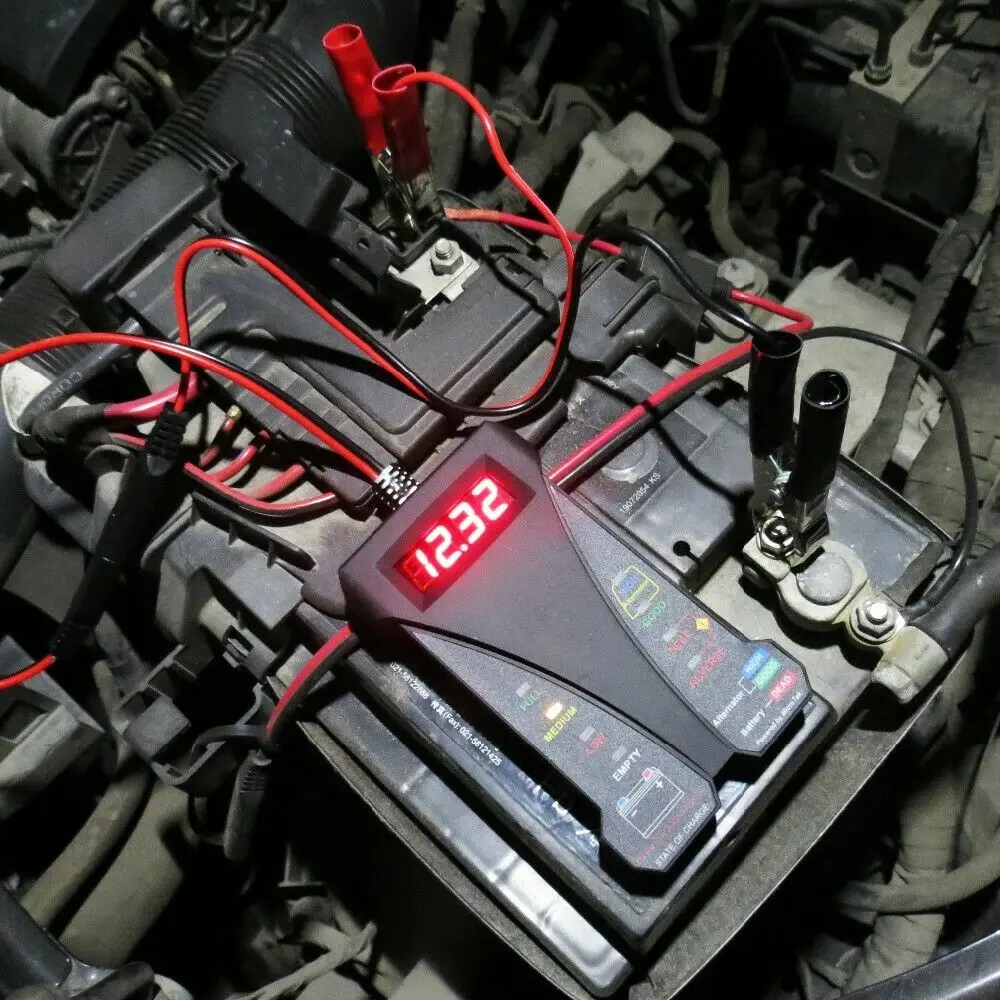 12 В цифровой тестер генератора батареи система зарядки анализатор 8 светодиодный дисплей подсветки авто диагностический инструмент для ав... от AliExpress RU&CIS NEW
