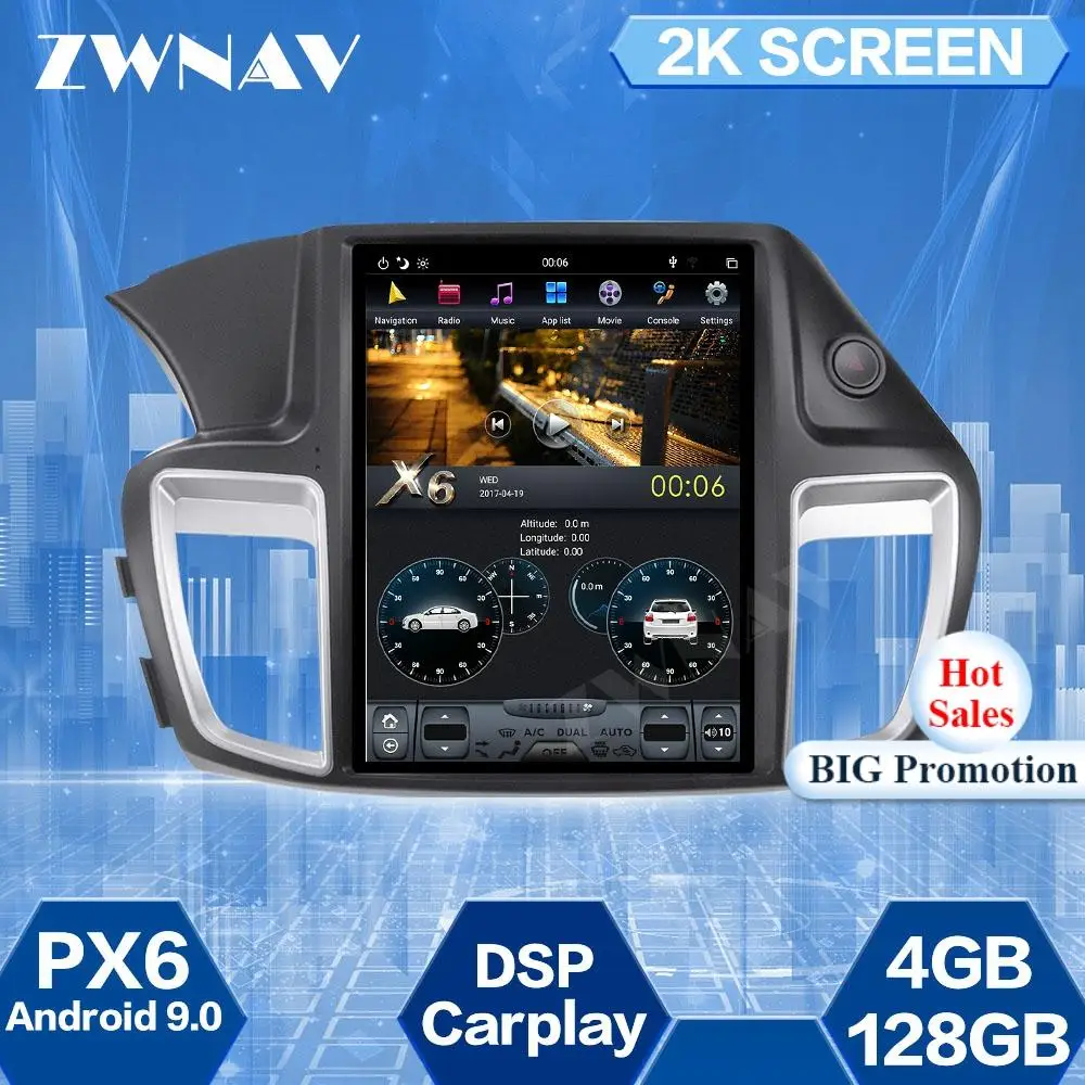 

128GB PX6 Tesla Style For 2012 2013 2014 2015 2016 2017 Honda Accord Android Screen Player GPS Navigation Radio Stereo Head Unit